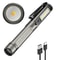 LED Penlight Rechargeable Stainless Steel Diagnostic Pupil Light with Dual Beam