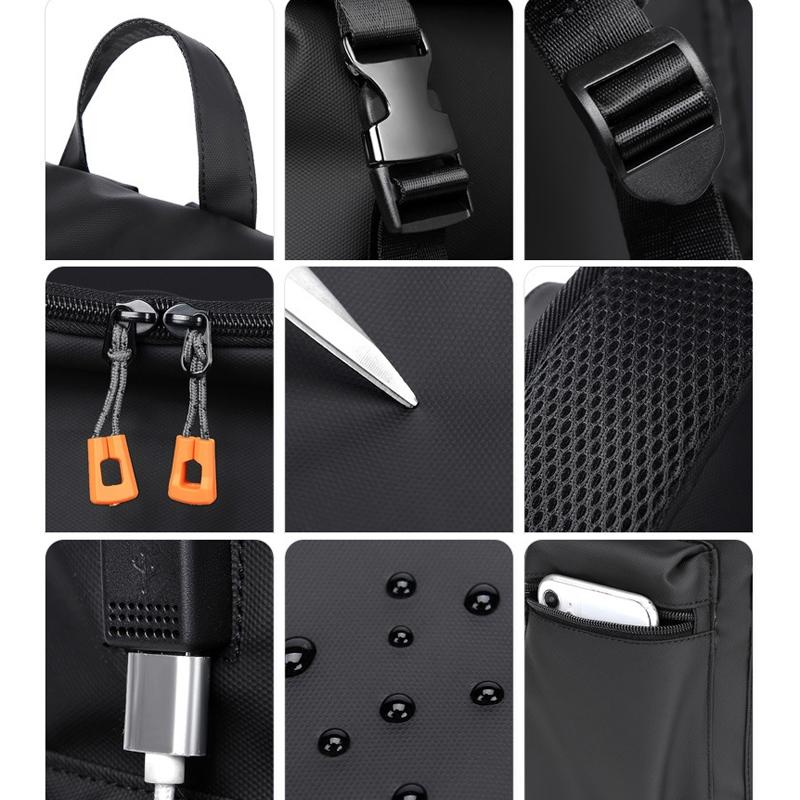 Smart USB Travel Laptop Backpack Large Capacity Waterproof Business Bag 4