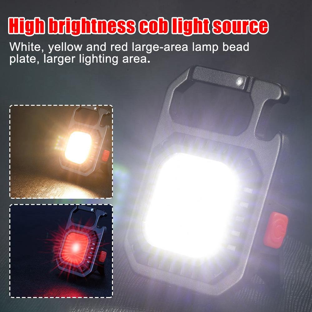 Mini Keychain Flashlight USB Rechargeable Pocket LED Torch 5