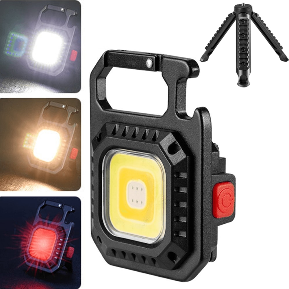 Mini Keychain Flashlight USB Rechargeable Pocket LED Torch 7