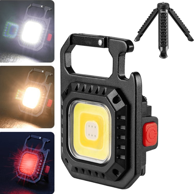 Mini Keychain Flashlight USB Rechargeable Pocket LED Torch 7