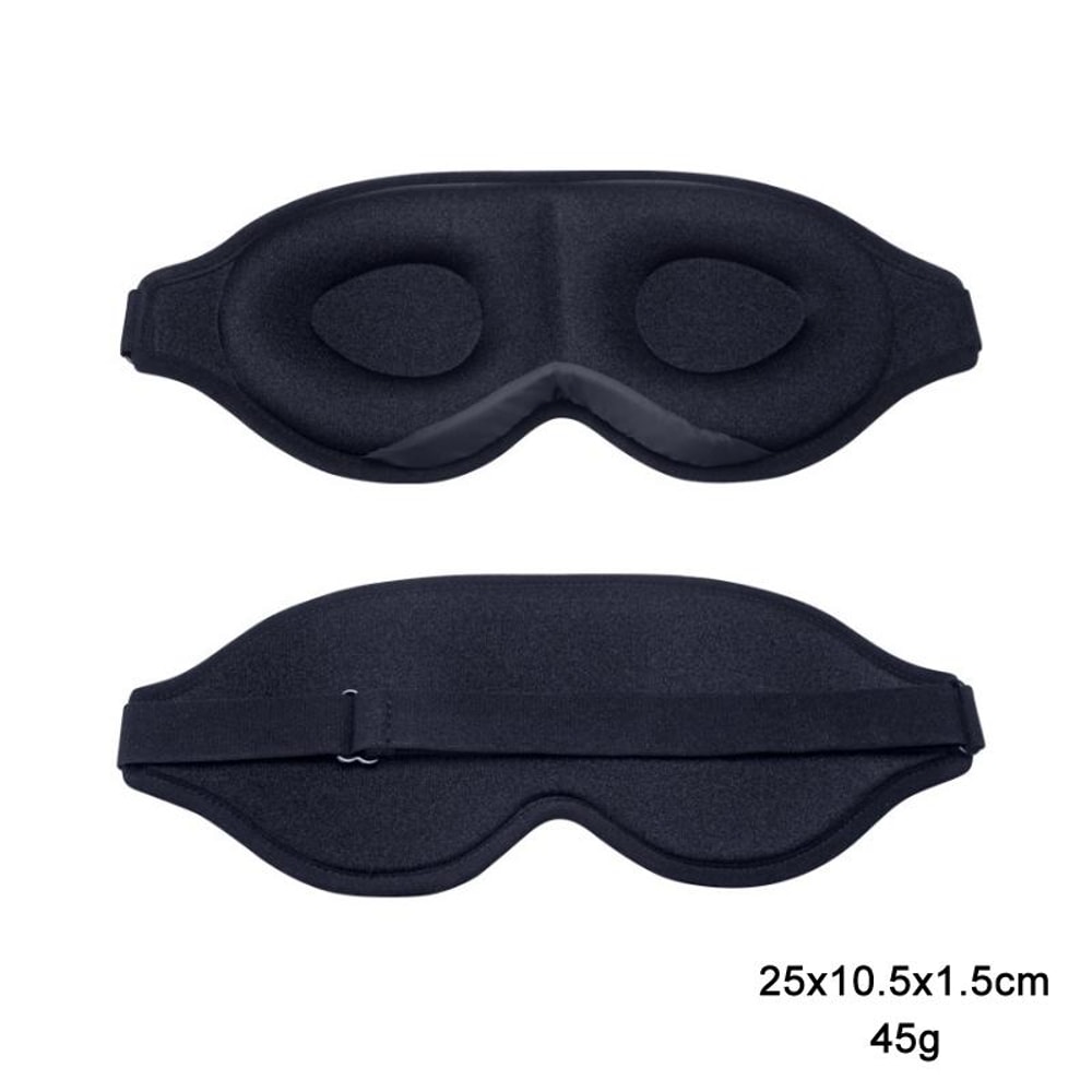 3D Silk Sleep Eye Mask with Nose Wing, Breathable Memory Foam Light Blocking Mask