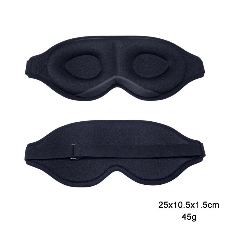 3D Silk Sleep Eye Mask with Nose Wing, Breathable Memory Foam Light Blocking Mask