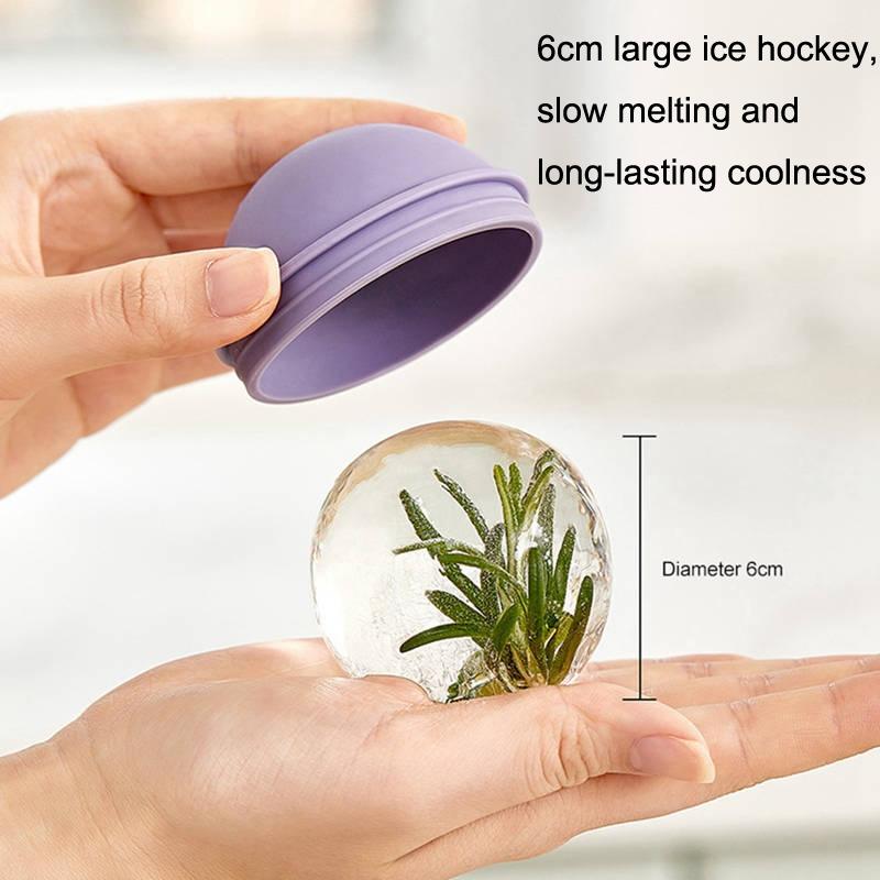 2PCS Large Sphere Whiskey Ice Ball Mold Set With Funnel Slow Melting Ice Maker 3