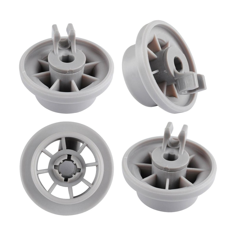 4pcs Dishwasher Rack Wheels Replacement For Bosch Siemens Neff Smooth Glide Lower Basket Rollers 1