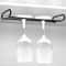 Under Cabinet Wine Glass Rack Metal Stemware Holder for Space Saving Storage
