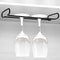 Under Cabinet Wine Glass Rack Metal Stemware Holder for Space Saving Storage