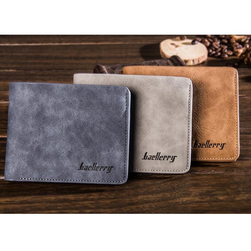 Vintage Frosted Bifold Leather Wallet For Men Slim Men Wallet RFID Style 1