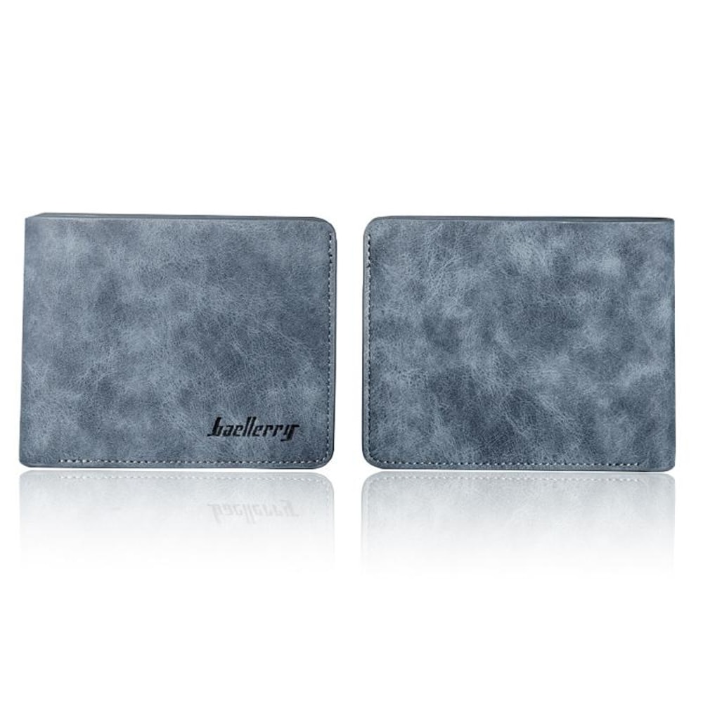 Vintage Frosted Bifold Leather Wallet For Men Slim Men Wallet RFID Style 3