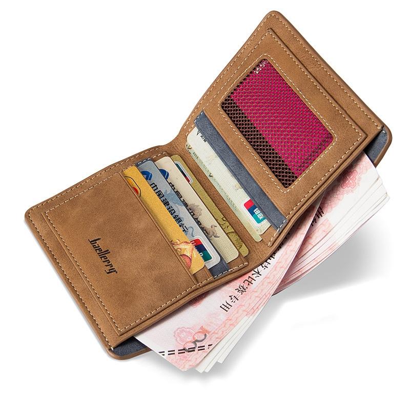 Vintage Frosted Bifold Leather Wallet For Men Slim Men Wallet RFID Style 6