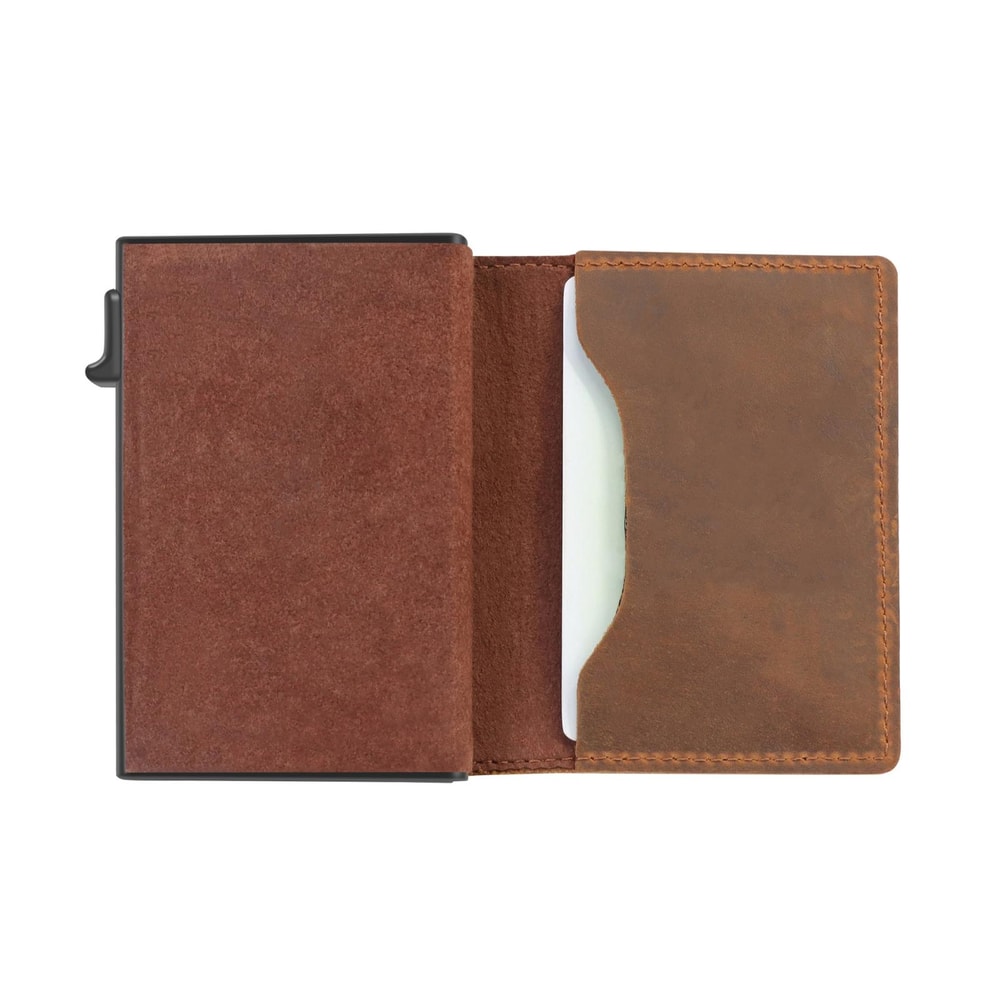 Anti Theft AirTag Wallet Slim RFID Card Holder Leather Magnetic Wallet For Men 4