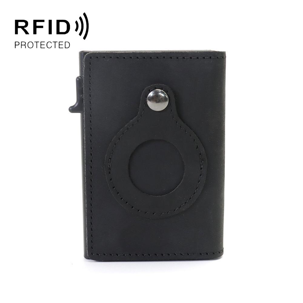 Anti Theft AirTag Wallet Slim RFID Card Holder Leather Magnetic Wallet For Men 8