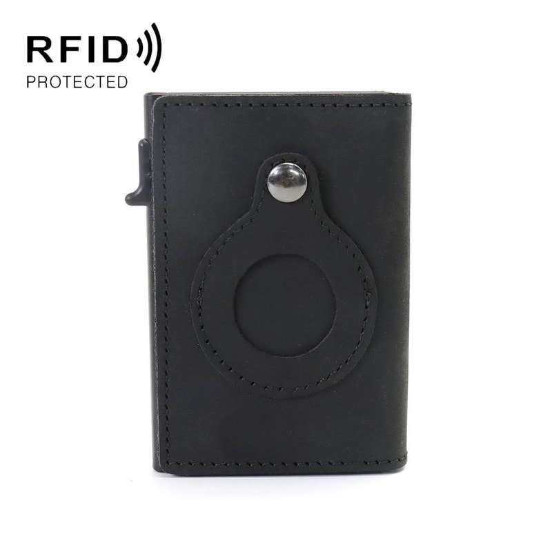 Anti Theft AirTag Wallet Slim RFID Card Holder Leather Magnetic Wallet For Men 8