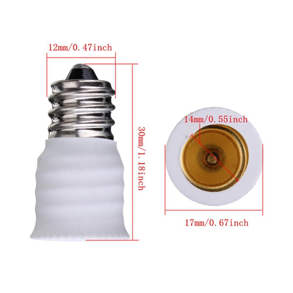 10pcs E12 To E14 Adapter Socket Converter For LED Bulbs Heat Resistant Lamp Socket Adapter 4