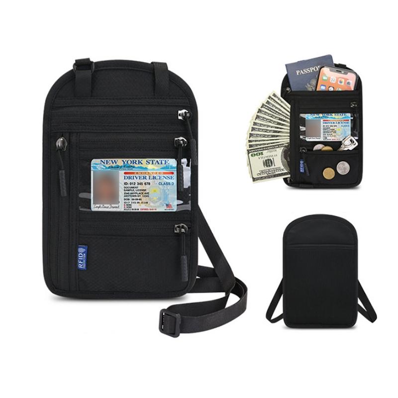 RFID Blocking Travel Passport Bag Waterproof Organizer Crossbody Wallet For Documents 1