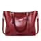 Vintage Oil Wax Leather Tote Handbag For Women Large Capacity Shoulder Bag 7