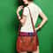 Vintage Oil Wax Leather Tote Handbag For Women Large Capacity Shoulder Bag 5