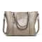 Vintage Oil Wax Leather Tote Handbag For Women Large Capacity Shoulder Bag 12