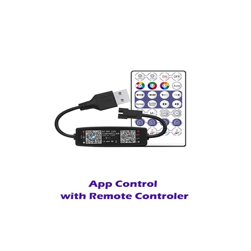 Bluetooth LED Strip Controller USB 5V APP Remote Music Sync for WS2812B SK6812 Lights