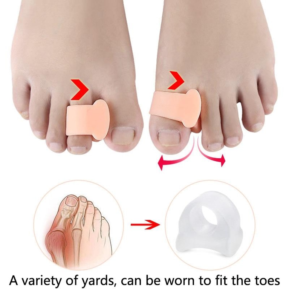 10 Pairs Soft Gel Toe Separators For Bunion Relief Toe Straightener Orthosis Cushion Set 2