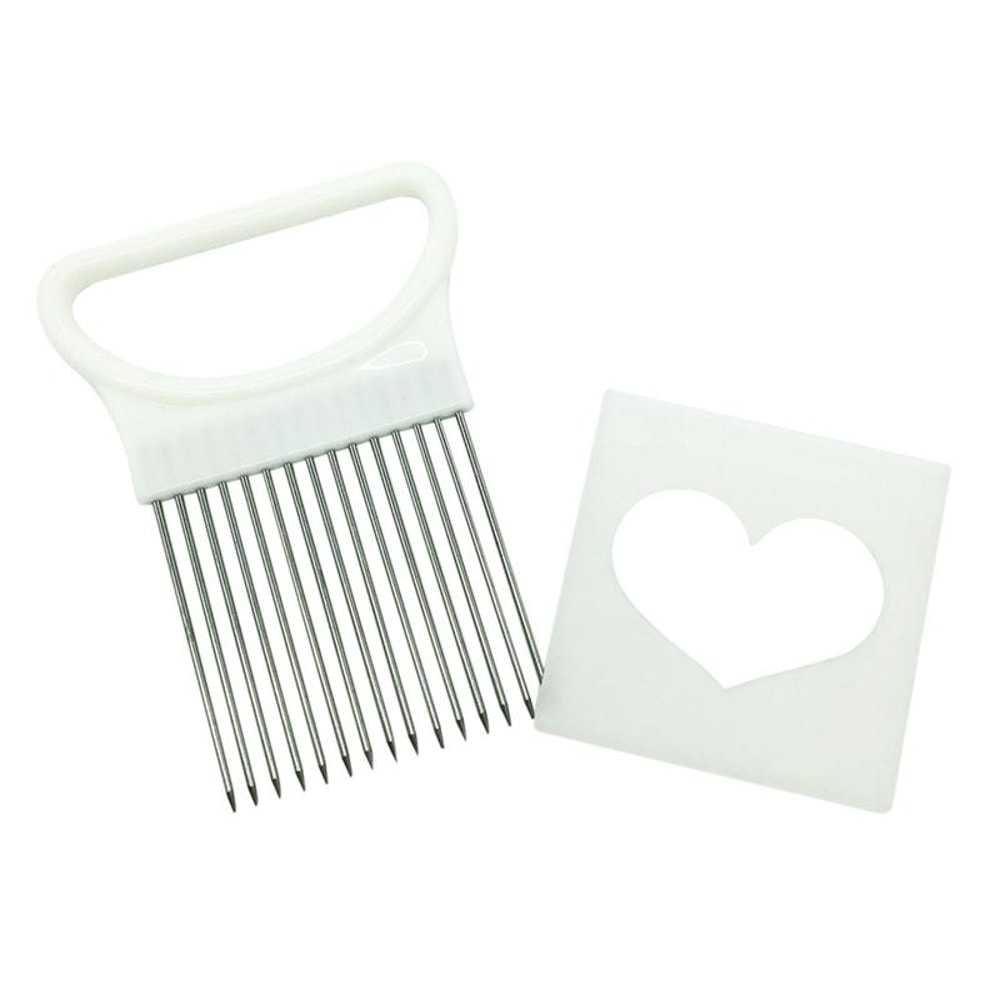 Stainless Steel Onion Holder For Slicing With Grip Handle Vegetable Cutting Holder Tool 1