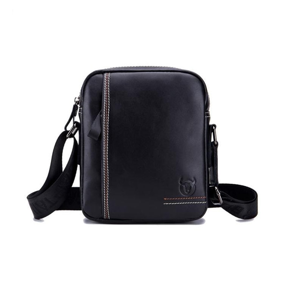 Men Genuine Leather Crossbody Bag Compact First Layer Cowhide Shoulder Travel Pouch 6