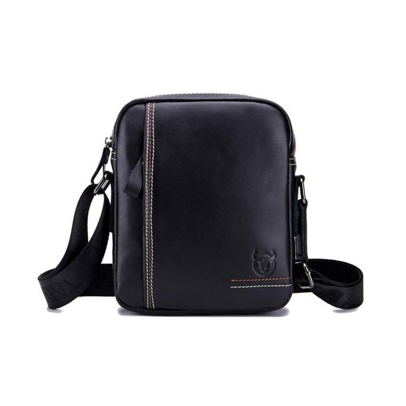 Men Genuine Leather Crossbody Bag Compact First Layer Cowhide Shoulder Travel Pouch 6