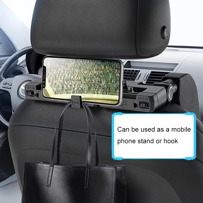 Ergonomic Memory Foam Car Neck Rest Pillow With Phone Holder Hook 5