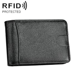slim rfid blocking wallet crazy horse leather mini card holder for men and women