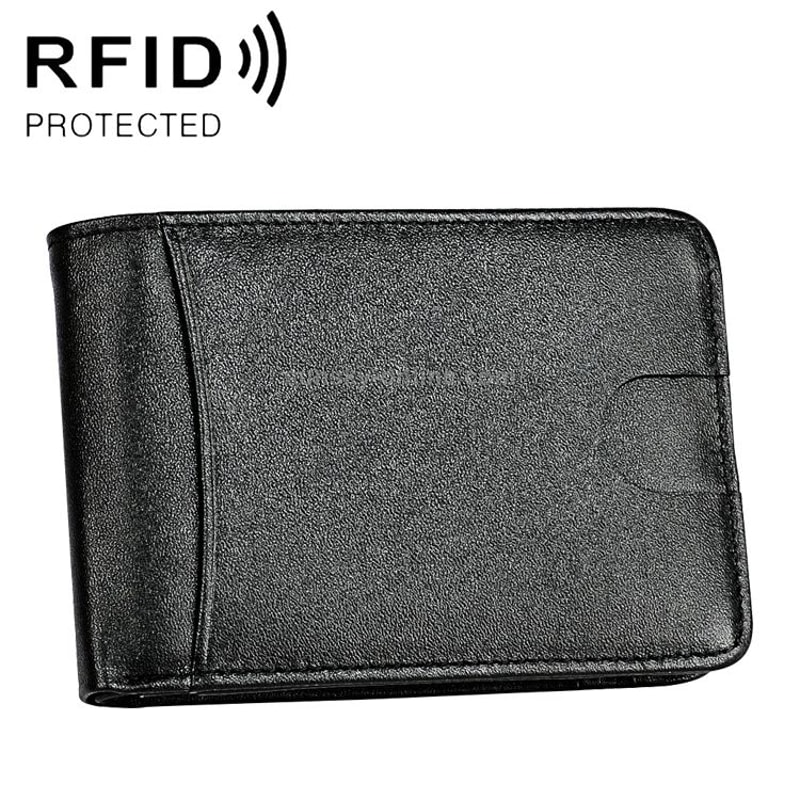 Slim RFID Blocking Wallet Crazy Horse Leather Mini Card Holder For Men And Women 8