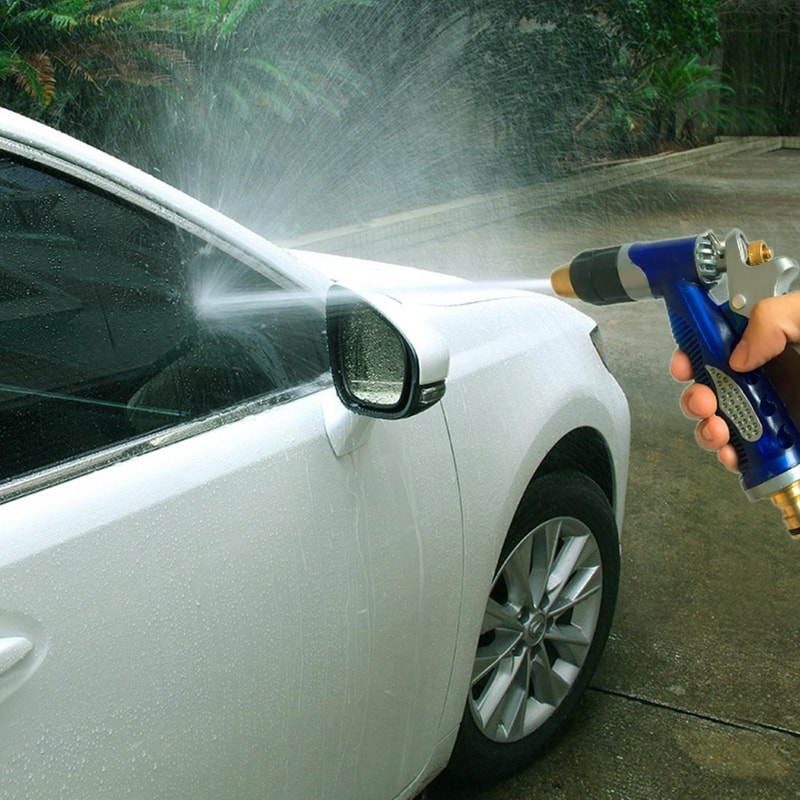 High Pressure Hose Nozzle Copper Spray Gun for Car Wash & Garden Cleaning