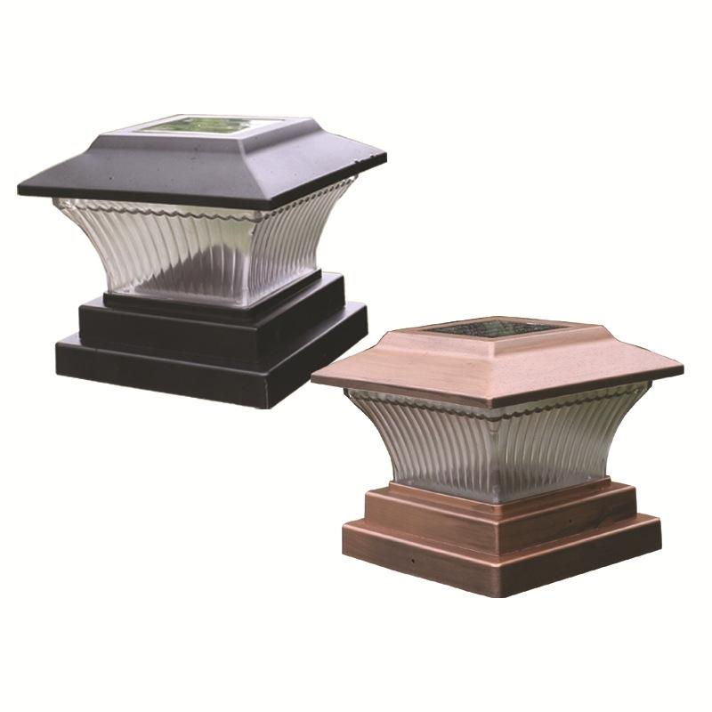 Solar Garden Light Waterproof LED Column Lamp For Outdoor Fence And Pathway Lighting 1