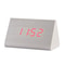 Luminous Wooden Digital Alarm Clock with Voice Control & Temperature Display