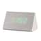 Luminous Wooden Digital Alarm Clock with Voice Control & Temperature Display