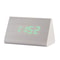 Luminous Wooden Digital Alarm Clock with Voice Control & Temperature Display