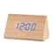 Luminous Wooden Digital Alarm Clock with Voice Control & Temperature Display