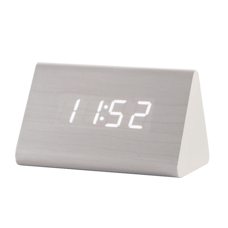 Luminous Wooden Digital Alarm Clock With Voice Control Temperature Display 11