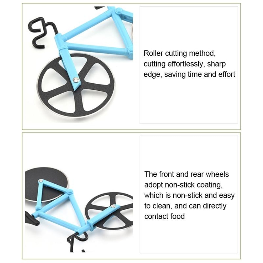 Bicycle Pizza Cutter Wheel Stainless Steel pizza cutter Kitchen Tool Random Color