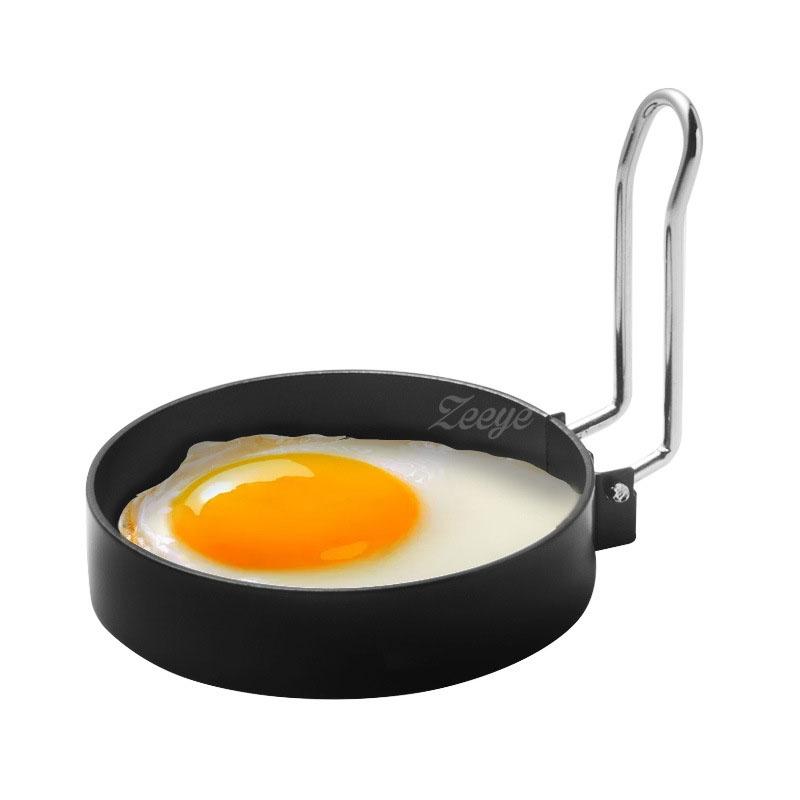 Non Stick Egg Ring Mold With Foldable Handle For Perfect Omelettes And Pancakes 0