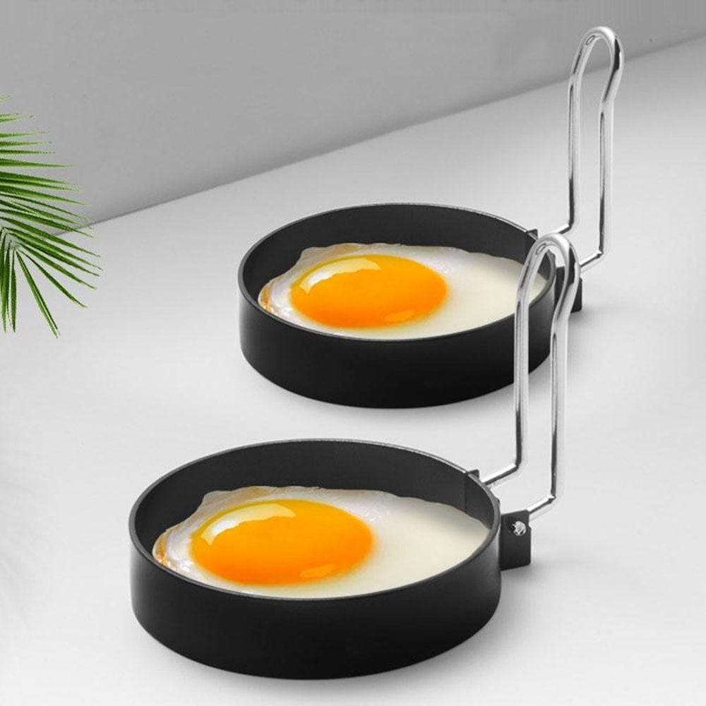 Non Stick Egg Ring Mold With Foldable Handle For Perfect Omelettes And Pancakes 5