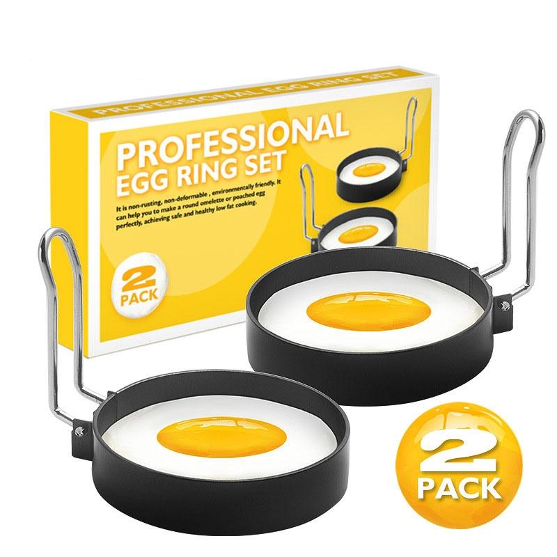 Non Stick Egg Ring Mold With Foldable Handle For Perfect Omelettes And Pancakes 6