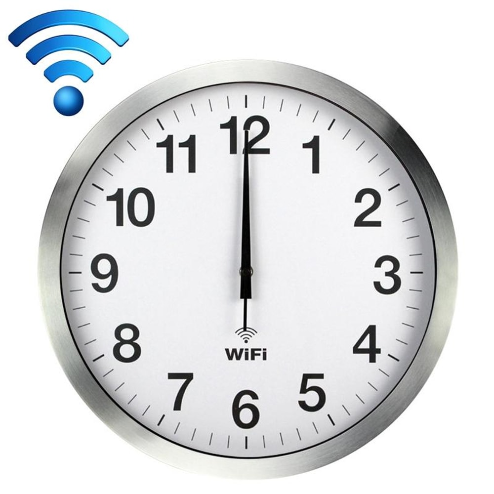 12 Inch Smart WiFi Wall Clock with Auto Time Sync Silent Modern Minimalist Clock