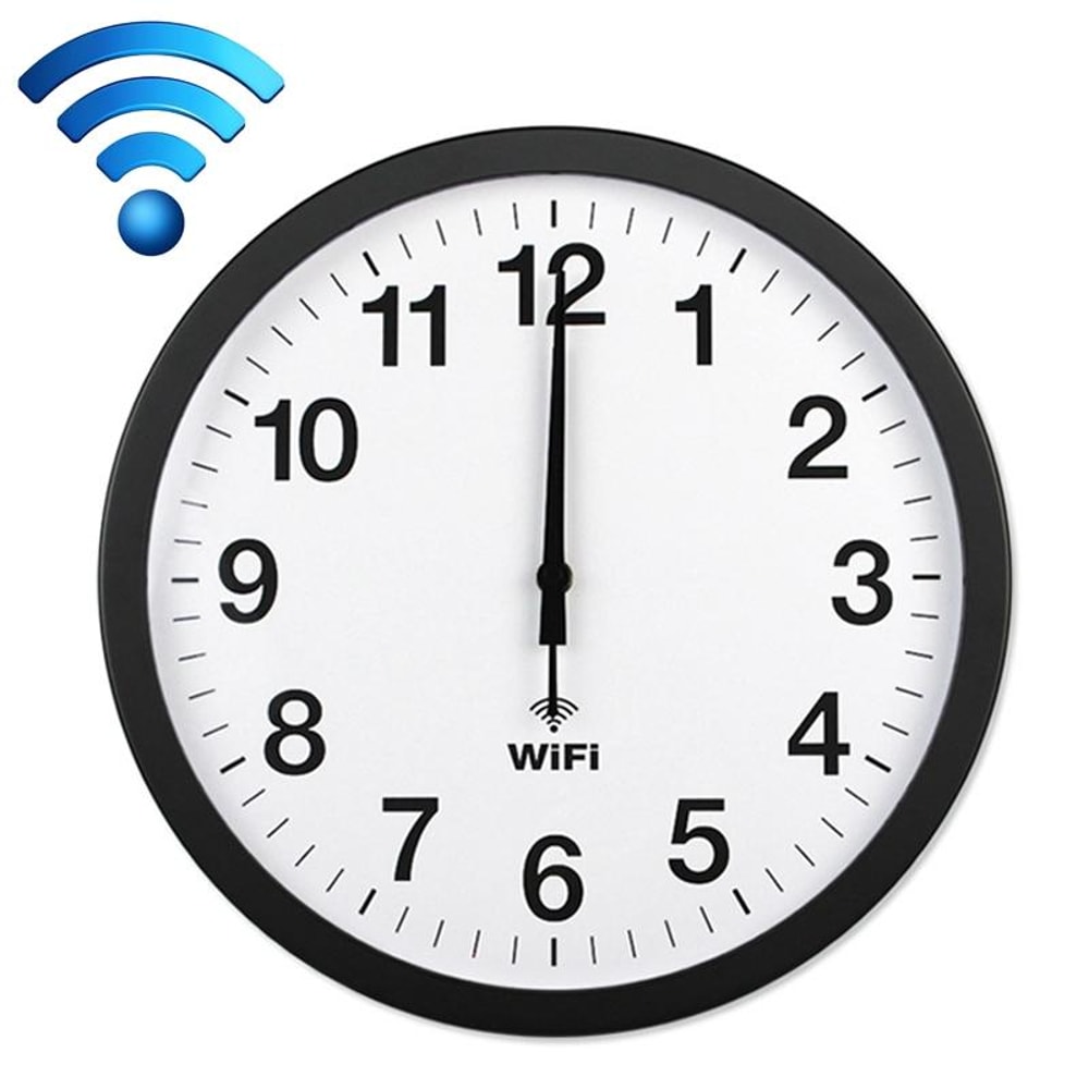 12 Inch Smart WiFi Wall Clock with Auto Time Sync Silent Modern Minimalist Clock