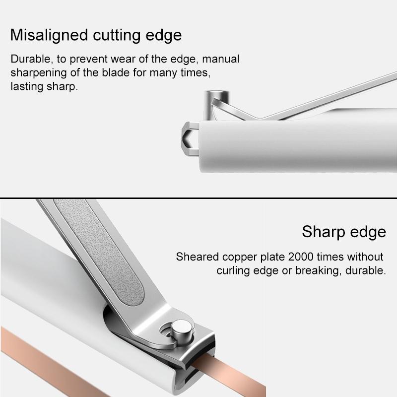 Splash Proof Nail Clippers Portable Stainless Steel Precision Cutter