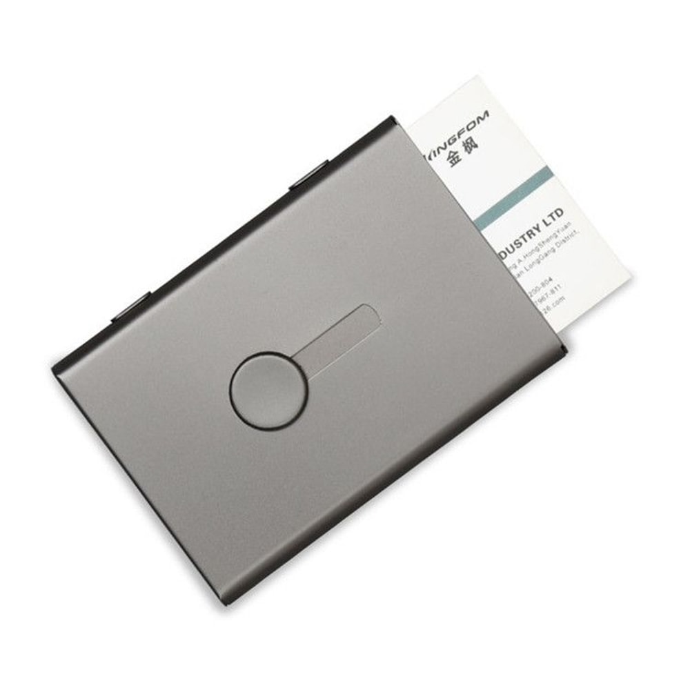 Ultra Slim Aluminum Business Card Holder With PushUp Dispenser Wallet Case 5