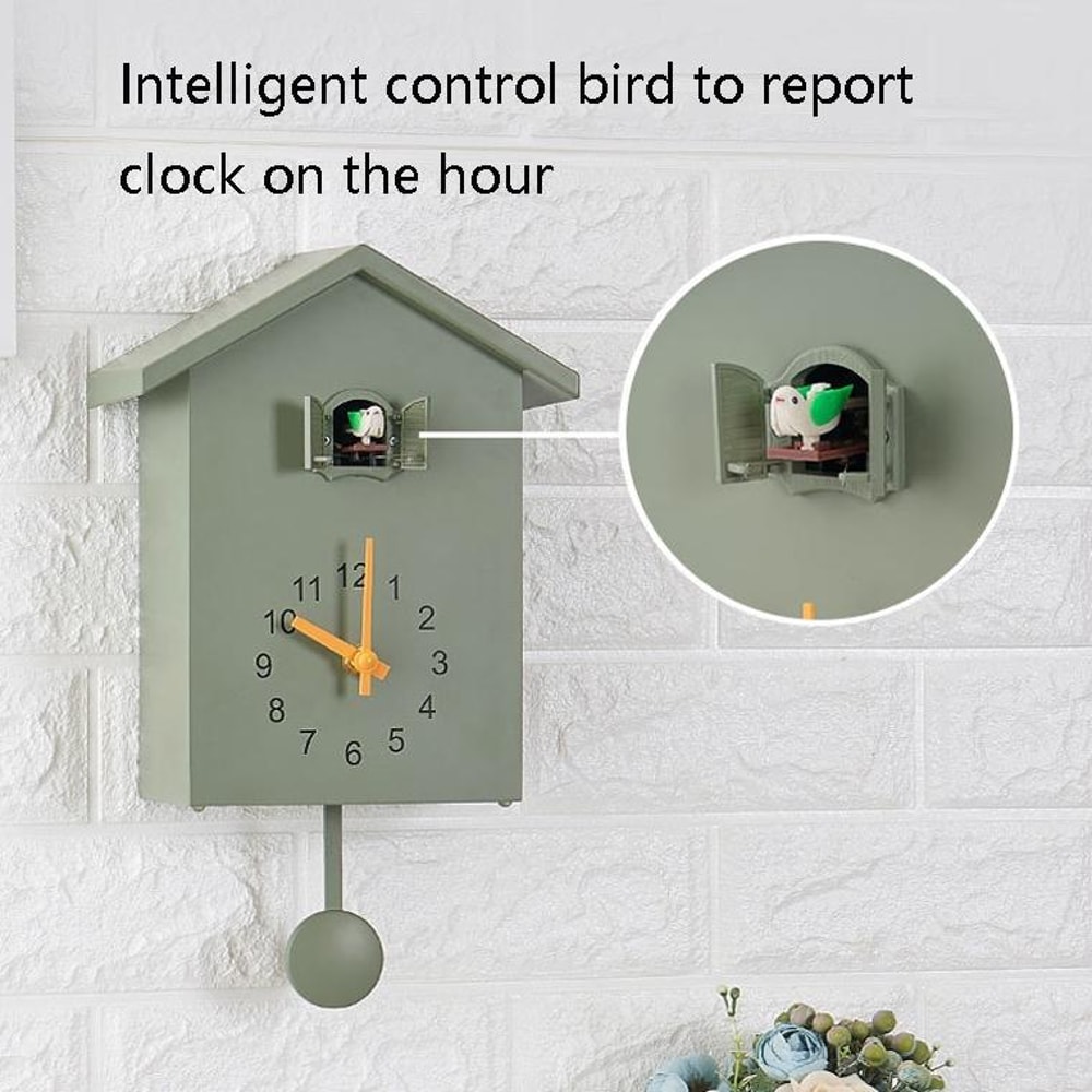 Vintage Cuckoo Clock With Bird Call Hourly Decorative Wall Clock For Home Living 2