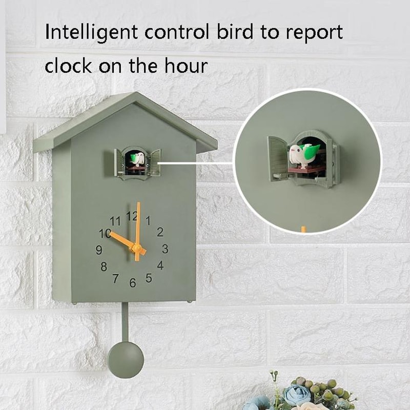Vintage Cuckoo Clock With Bird Call Hourly Decorative Wall Clock For Home Living 2