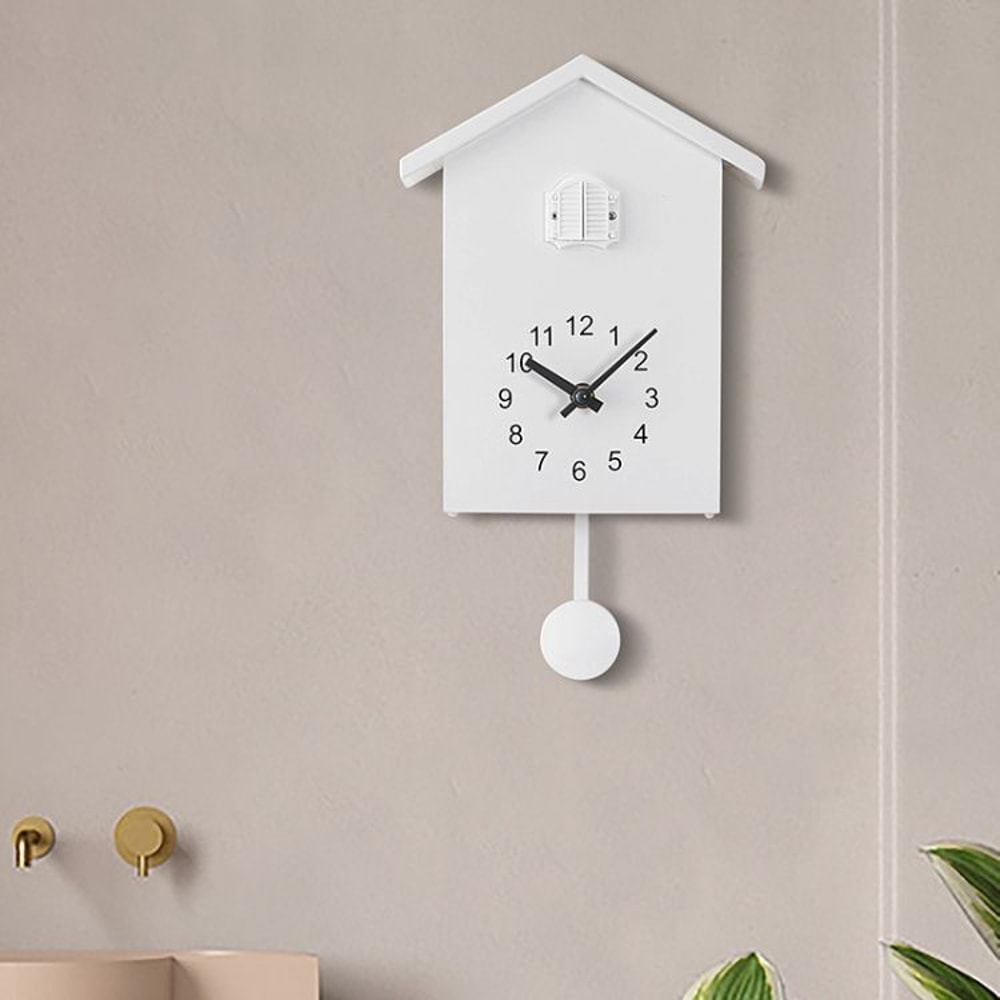 Vintage Cuckoo Clock With Bird Call Hourly Decorative Wall Clock For Home Living 6
