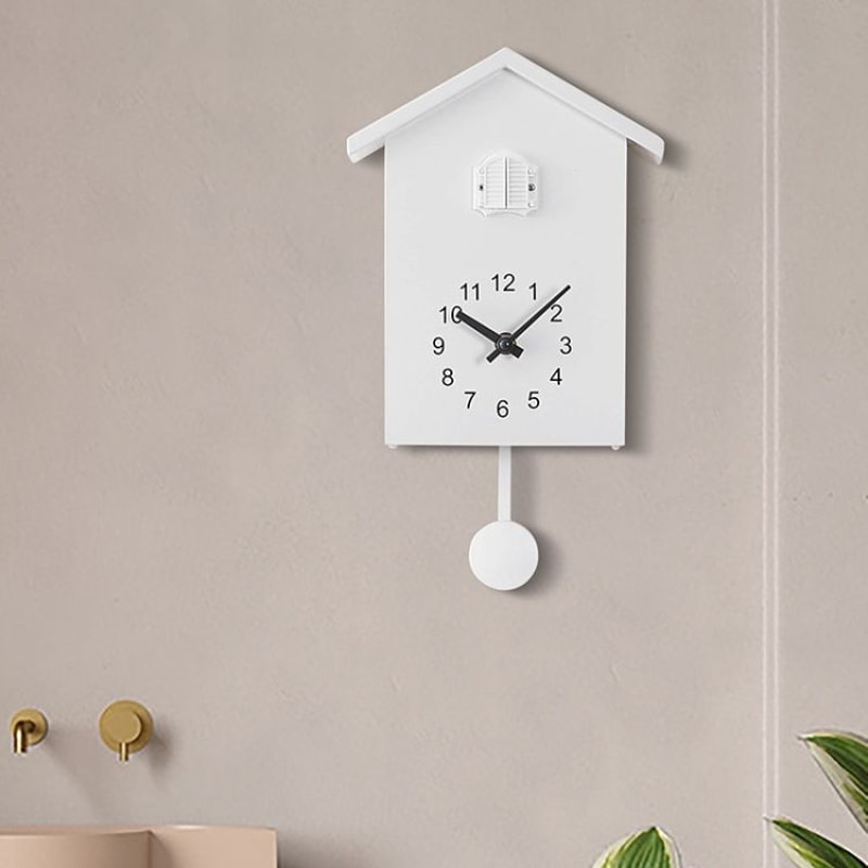 Vintage Cuckoo Clock With Bird Call Hourly Decorative Wall Clock For Home Living 6