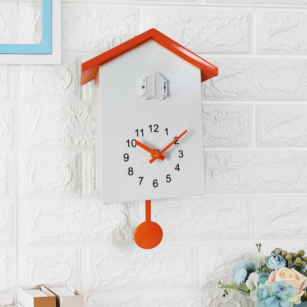 Vintage Cuckoo Clock With Bird Call Hourly Decorative Wall Clock For Home Living 10